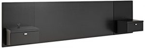 prepac black series 9 designer floating king headboard with nightstands