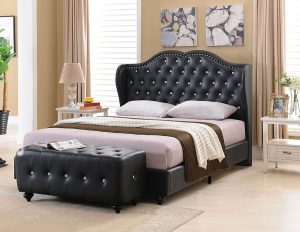 king size upholstered platform bed