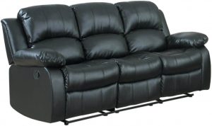 double recliner leather sofa