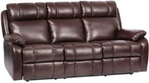 real leather reclining sofa