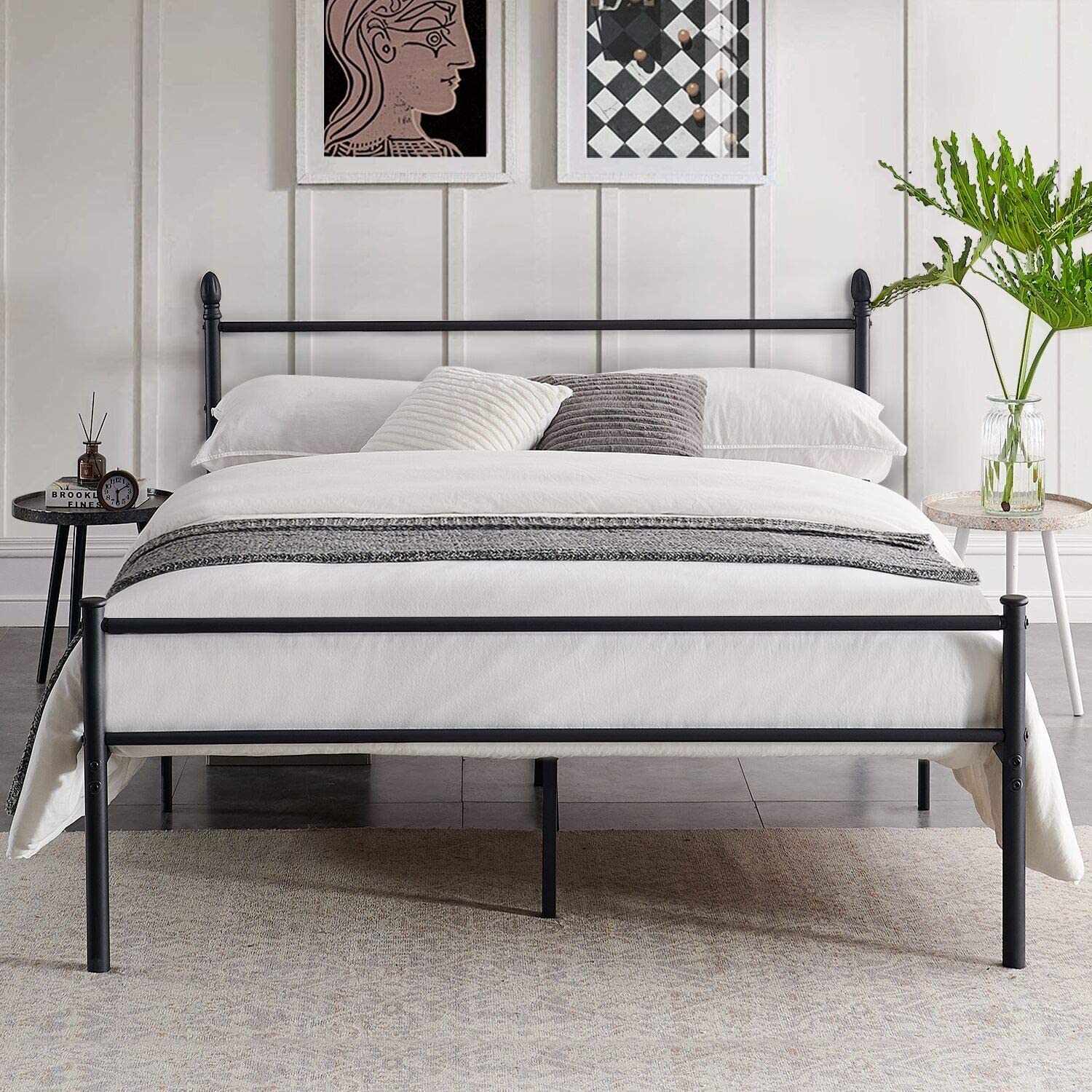 VECELO Reinforced Metal Bed Frame Full Size